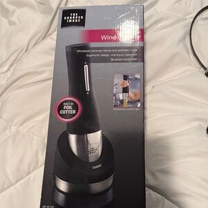 Sharper Image Black and Silver Electric Wine Opener